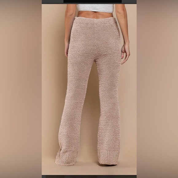 New POL SWEATER SOFT Cozy Tan KNIT Pants sz M L - Picture 4 of 4